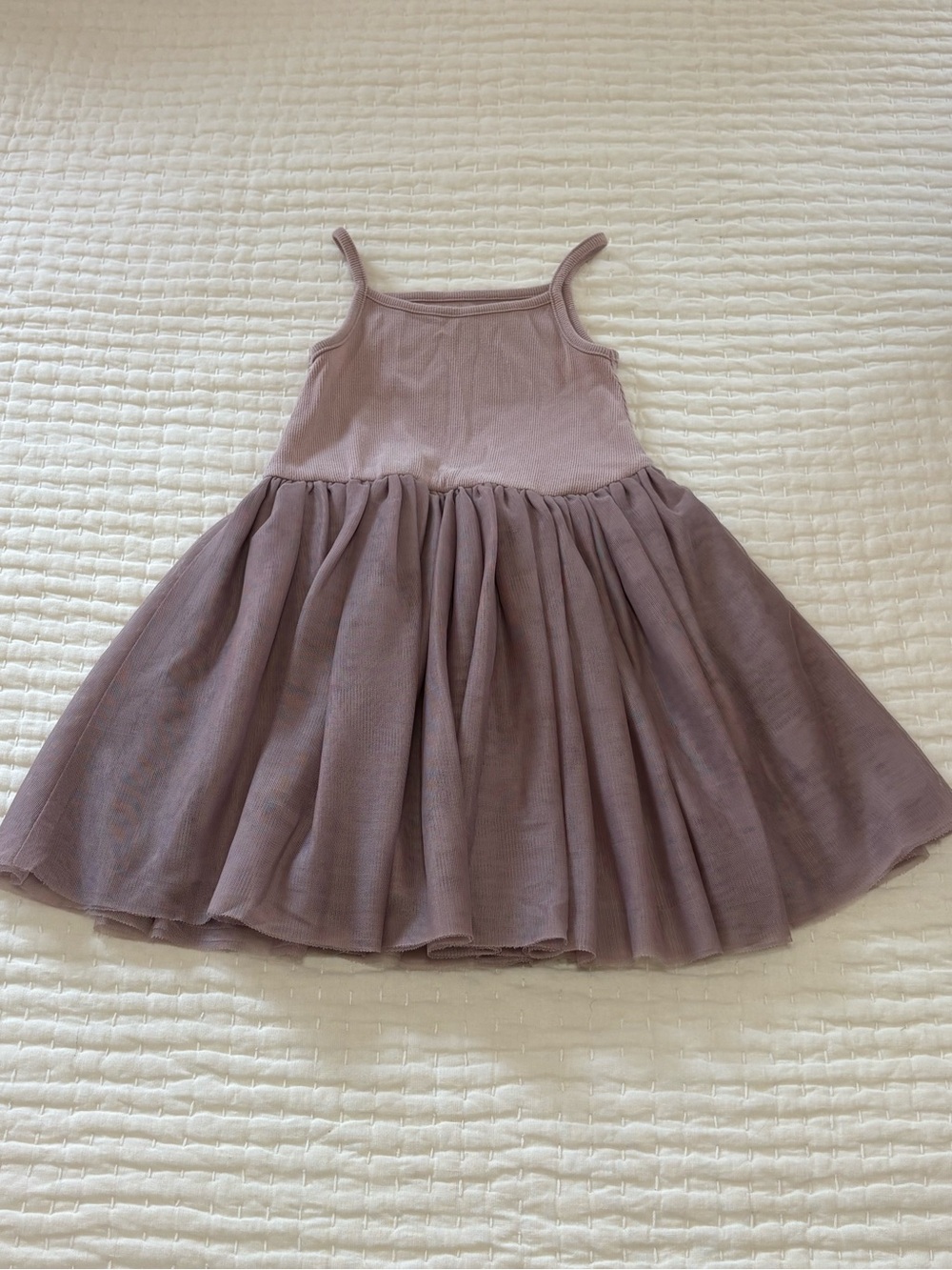 Old Navy Mauve Tulle-Trim Spaghetti Strap Dress